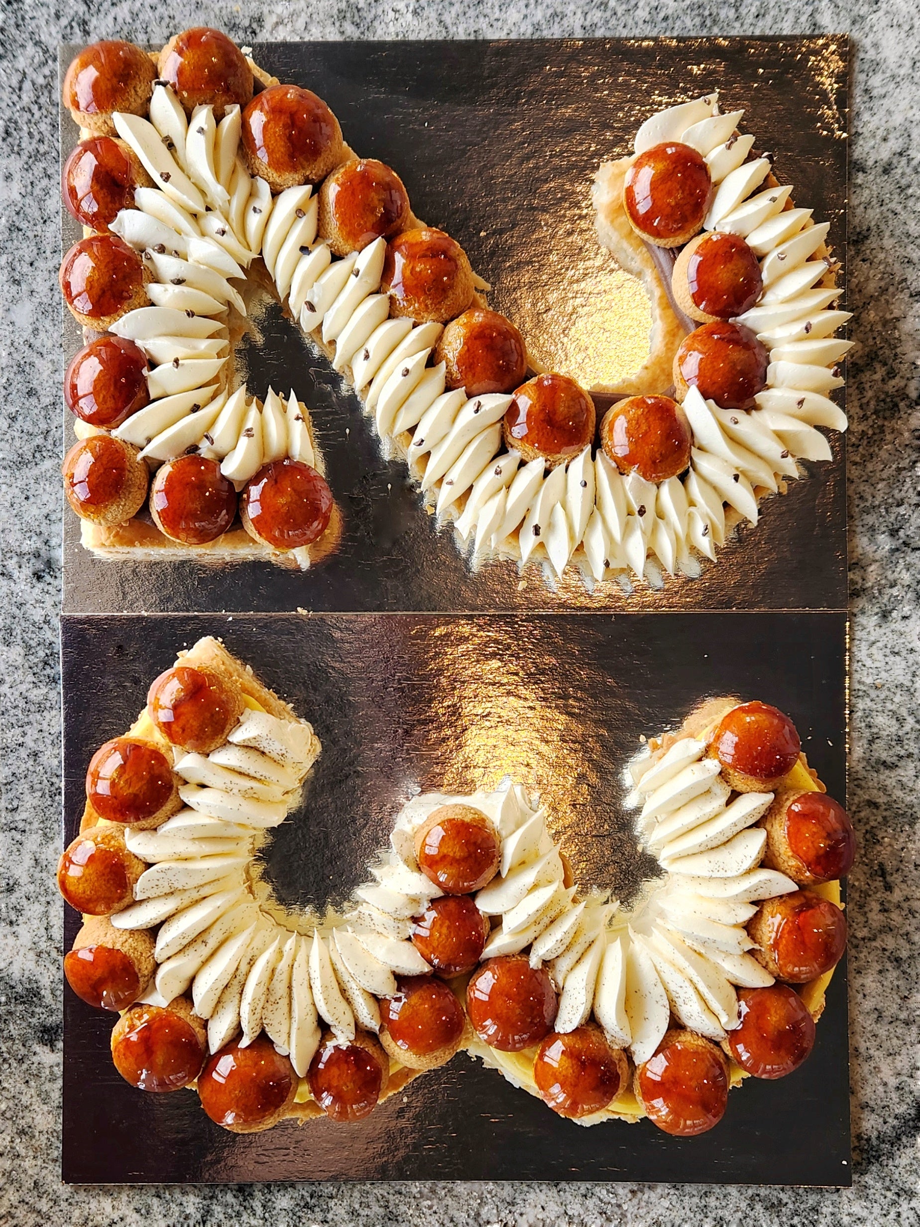 Saint Honoré Number cake | Amandine Pâtisserie